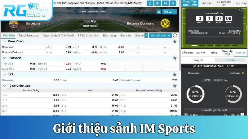Giới thiệu sảnh IM Sports