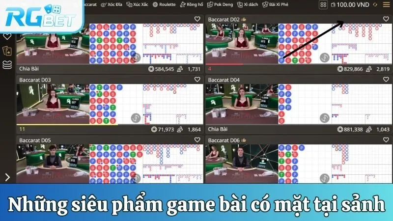 Những siêu phẩm game bài đang có mặt tại sảnh