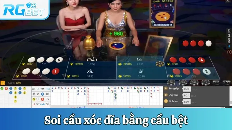 Soi cầu xóc đĩa bằng cầu bệt