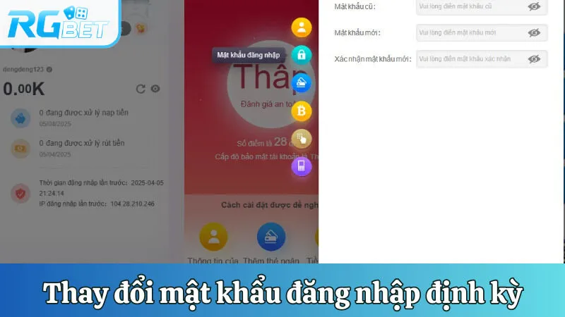 Thay đổi mật khẩu định kỳ để bảo vệ tài khoản