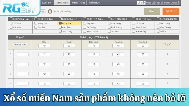 Xổ số miền Nam - sản phẩm không nên bỏ lỡ